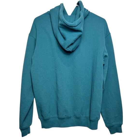 Disney Stitch Graphic Teal Hoodie Pullover With Floral Design Size Small - Picture 2 of 5